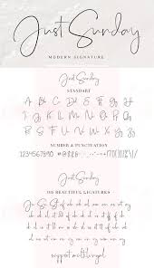 Just Sunday Family Modern Script Feminine Fonts Hand Lettering Fonts Lettering Fonts