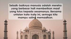 Kata ucapan selamat hari raya idul fitri yang pertama ini cocok diucapkan bagi anda yang pernah melakukan kesalahan yang parah terhadap seseorang. 20 Kata Ucapan Selamat Hari Raya Idul Fitri Posbagus