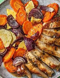 Sugar And Spice Pork Chops With Roasted Carrots Parsnips And Red Onion Recipe Pork Recipes Slow Cooked Pulled Pork Easy Healthy Dinners