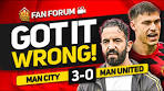 BRUNO THE PROBLEM!? Man City 3-0 Man United | LIVE ... - YouTube