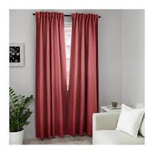 Vilborg Rideaux 2 Pieces Rouge 145x300 Cm Ikea Room Darkening Curtains Red Curtains Room Darkening