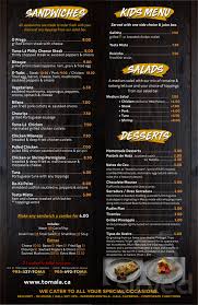 They take checks, sign them over to scribble names like diana, betty, kevin, tomala and vise, and then cash them. Tomala The Portuguese Pit Stop Menu In Stoney Creek Ontario Canada