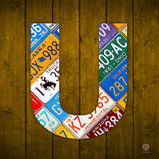 Whether you are an experienced hand at graphic design, or you have never done anything like it in your life — from a to z, it's easy to find a letter based . Letter U Alphabet Vintage License Plate Art Mixed Media By Design Turnpike