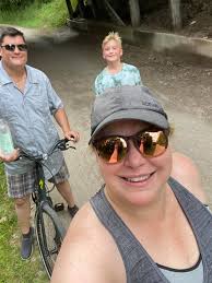 Riding 10 miles uphill to a friend's house