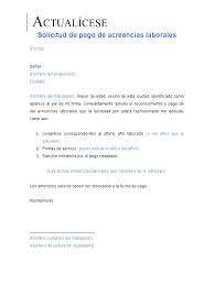 Liquidacin definitiva de acreencias laborales. Solicitud Pago Acreencias Laborales Politica Gobierno