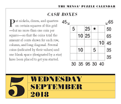 Crossword puzzles are for everyone. Can You Solve Today S Mensa Brain Puzzler September 5 2018 Page A Day