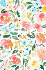 Colorful Fabrics Digitally Printed By Spoonflower Persimmon Spring Watercolor Floral Wallpaper Watercolor Flower Background Watercolor Floral Pattern