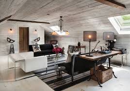 See more ideas about attic rooms, attic spaces, attic remodel. An Attic Used As A Family Room This White And Black Space Has Both Modern Elements And Rustic Accents Attic Living Rooms Bonus Room Design Home Office Design