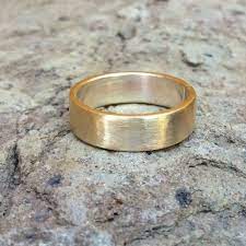 6mm Gold Brass Wedding Band W Verdigris Green Turquoise Etsy Brushed Gold Wedding Band Wedding Bands Gold Wedding Band