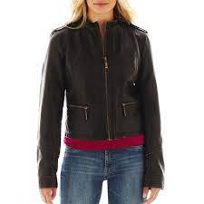 Jcpenney A N A Faux Leather Jacket Jcpenney Clothes Leather Jacket Casual Outfits