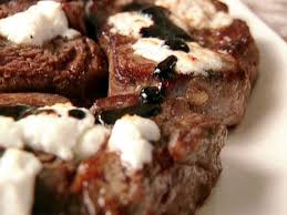 Filet Mignon With Balsamic Syrup And Goat Cheese Recipe Food Food Network Recipes Goat Cheese Recipes