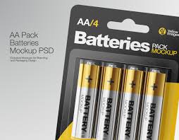 Download Andrey Gapon 4 Pack Battery Aa Mockup PSD Mockup Templates