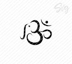 Elephant And Om Symbol Svg And Png File Etsy Om Tattoo Design Om Tattoo Small Om Tattoo