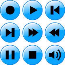 Multimedia Media Player Video Web Movie Vector Button Interface Play Music Pause Audio Volume Sound Control Coloring Download Icon Music Players