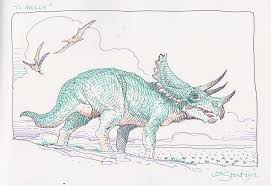 Triceratops By William Stout Comic Art Comic Art Dinosaur Art Dinosaur