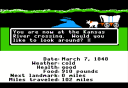 Applesoft basic port of the original oregon trail game from 1978. The Oregon Trail 1985 Video Game Wikipedia