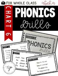 phonics drills chart 6 whole class set