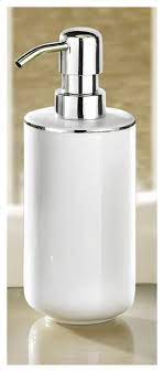 An attractive and practical kitchen or bathroom dispenser pump for liquid soap, lotion, dish soap or bubble bath. Luxury White Porcelain Soap Dispenser With Silver Accent 13 5oz Traditional Soap Lotion Dispensers Other By Vita Futura Houzz