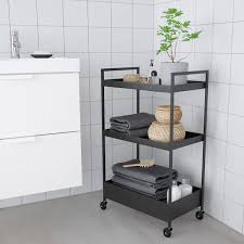 Nissafors Carrello Nero Ikea It In 2021 Kitchen Utility Cart Utility Cart Ikea