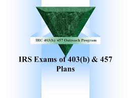 Irs Exams Of 403 B 457 Plans Ppt Video Online Download