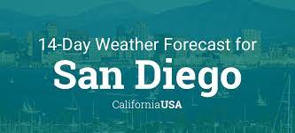 Ratio of temperature, wind speed and humidity: San Diego California Usa 14 Day Weather Forecast