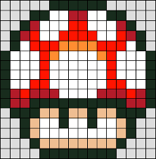 Champignon Rouge Super Mario En Perle Hama Mini Le Blog De Miss Kawaii Perles Hama Pixel Art Minecraft Hama