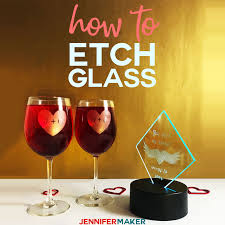 > lovely clear cut glass compote bowl with stemmed base, like an oversized shallow wine glass > has an etched design around the bowl, featuring six glass is clear and reflective. How To Etch Glass The Easy Way Jennifer Maker