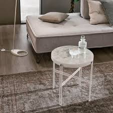Contemporary Side Table Tweet S Target Point New Painted Metal Porcelain Stoneware Round