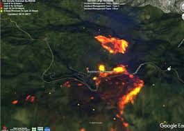 As you can see below, here is a satellite view from the december 2017 wildfires in california. Buckhorn Campground Bobcatfire 1145pdt 9 15 20 3d Projection Of The Sentinel 2 Urban False Color Image Onto Google Earth California California Today On Live Map California Liveuamap Com