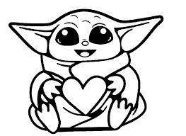 This is a tiny child of an babby yoda is so cute even tho hes a old man in the movie hes cute as a toy 1 month ago. Baby Yoda Coloring Pages