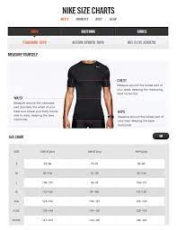 Wear the type of socks you'll wear with your shoes and measure feet in the afternoon (feet typically swell during the day). Nike T Shirt Size Guide Buy Clothes Shoes Online