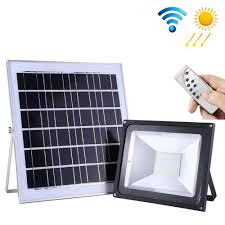 Tgd 50w Ip65 Waterproof Solar Power Flood Light 96 Leds Smart Light With Solar Panel Remote Control Solar Flood Lights Flood Lights Smart Lighting