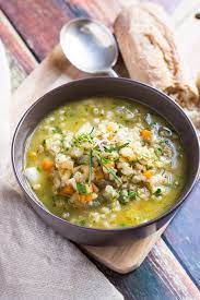 Hearty Winter Vegetable Soup Recipe With Pearl Barley Recipe Winter Vegetable Soup Vegetable Soup Recipes Stew Recipes
