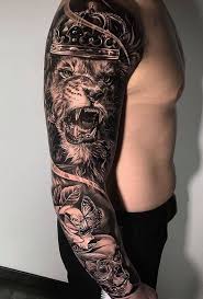 Lion Tattoo Sleeve Tattoo Ideen Manner Arm Tatowierungen Tattoo Ideen Manner