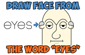 Simple old man drawing at paintingvalley com explore collection of. How To Draw Old Man S Face Head From The Word Eyes In Easy Step By Word Cartoons Tutorial For Kids How To Draw Step By Step Drawing Tutorials