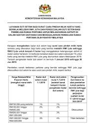 B) pentadbir tanah bagi hakmilik berstatus tanah simpanan /rezab melayu. Stamp Duty Exemption Malaysia 2019 Malaysia Housing Loan