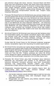 Seksyen 7 enakmen jenayah syariah selangor 1995 (ejss 1995). Dianggap Hina Agama Kes Farhan Dibawa Ke Mahkamah Murai My