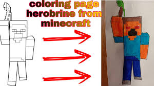 Download this running horse printable to entertain your child. Coloring Page Herobrine From Minecraft Youtube