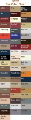 Bmw Leather Dye Bmw Color Chart Auto Leather Dye
