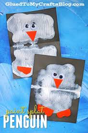 Paper Paint Splat Penguin Friends Kids Craft Tutorial Penguin Crafts Preschool Winter Crafts For Toddlers Winter Crafts