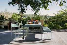 Fabrication d'un banc qui ce transforme en table. Bellevie Table Metal Garden Table For 8 Fermob