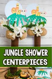 Only ships with $35 orders. Diy Jungle Baby Shower Centerpieces 3 Boys And A Dog