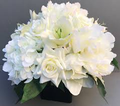 Check spelling or type a new query. Centerpiece For Wedding Table With Artificial Ivory Roses Hydrangeas Artificial Flower Studio