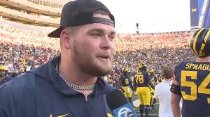 Zak Zinter returned to the Big House to watch Michigan open the season.  Zinter, who broke his tibia and fibula in last year's win over Ohio State,  is back to football with the Browns.