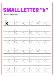 writing small letter k lowercase letter tracing worksheets for preschool kindergarten first grade english worksheets schoolmykids com
