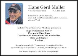 A prolific striker renowned for his clinical finishing. Traueranzeigen Von Hans Gerd Muller Ga Trauer De