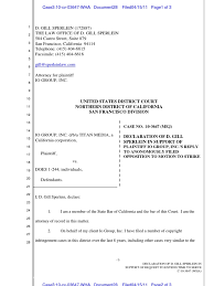 Right placement for the declaration of the resume should be at the below part, at the end of the resume, just before the signature. 310 Cv 03647 Wha Docket 28 Declaration Of Sperlein In Support Of Plaintiff S Reply To Opposition To Motion To Strike At T Complaint