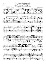 Piano Part From Nutcracker Noel 3 Trepak Russian Dance For Choir By P Tchaikovsky Sheet Music Pdf File To Download Piano Music Piano Sheet Music Violin Sheet Music