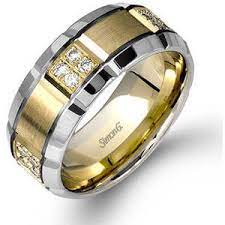 Simon G Ll112 Two Tone Diamond Cluster Men S Wedding Band Men S Jewelry Rings Rings For Men Mens Jewelry