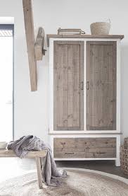 Armoire 2 Portes En Bois Recycle Blanc Rivages En 2020 Bois Recycle Armoire En Bois Et Armoire 2 Portes